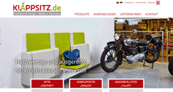 Desktop Screenshot of klappsitz.de